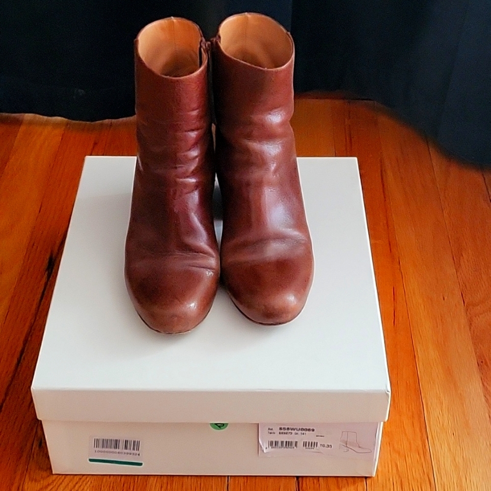 Maison Martin Margiela Brown Leather Ankle Booties